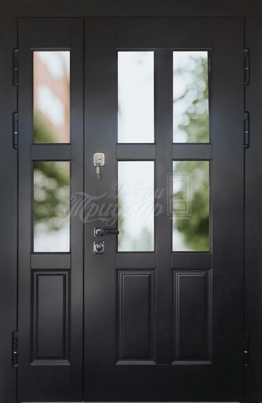 Входная дверь со стеклом №342